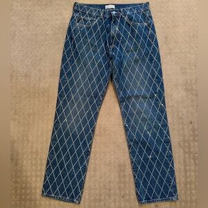 Zara jewel rhinestone TRF jeans